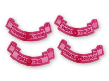 Ünnepi tortafeliratok fondant kiszúró készlet