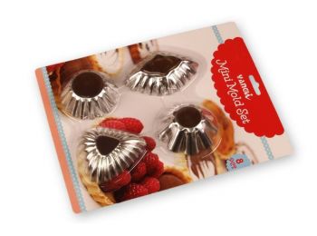 8 részes mini sütőforma készlet 4 -féle E minta