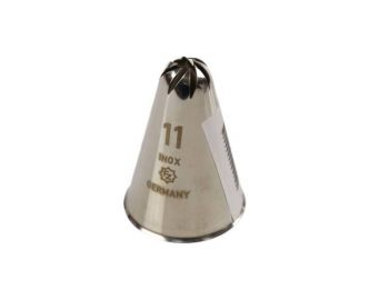 11 mm-es rozsdamentes rózsa alakú nagy méretű díszítő