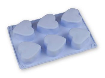 6 adagos szív alakú szilikon muffin sütőforma