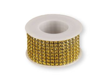 3,8 cm széles arany strassz szalag tortára