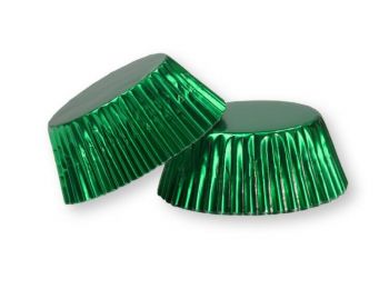 50 db-os zöld fényes muffin papír