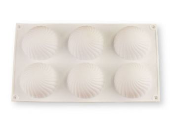 6 adagos csavart szilikon félgömb forma