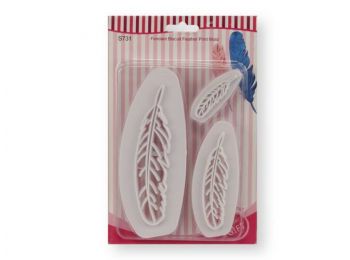 3 részes madártoll alakú fondant kiszúró készlet