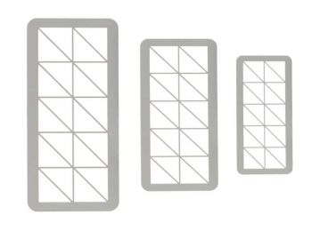 3 részes geometrikus derékszögű háromszög fondant kisz