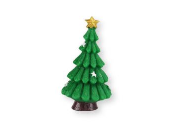 5,5 cm-es mini karácsonyfa műanyag tortadísz