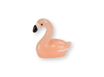 Mini flamingó műanyag tortadísz szülinapi tortára