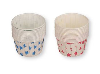 24 db keményfalú 7 cm-es csillagos muffin papír