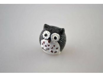 Mini bagoly műanyag tortadísz szülinapi tortára