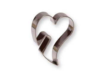 5,5 cm-es ferde szív alakú pohár sütikiszúró