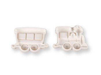 Mozdony és vonatvagon fondant kiszúró, formázó készlet