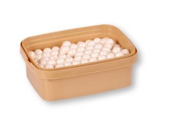 1 cm-es gyöngyház fehér cukorgyöngy