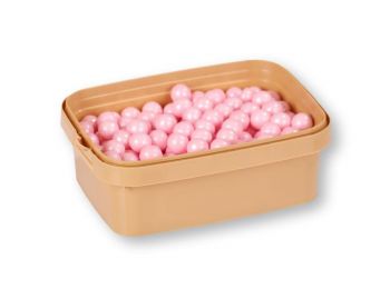 1 cm-es gyöngyház rózsaszín cukorgyöngy