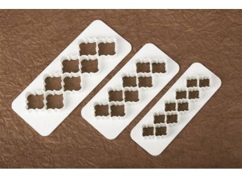 3 részes geometrikus marokkói minta fondant kiszúró kés