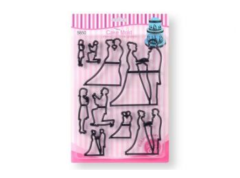 9 részes nászpár patchwork fondant kiszúró készlet esk