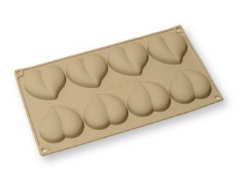8 adagos szív alakú szilikon mousse forma