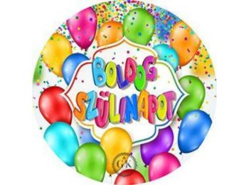 Boldog szülinapot feliratos tortaostya