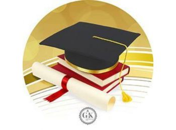 Könyvek, oklevél és kalap ballagási tortaostya