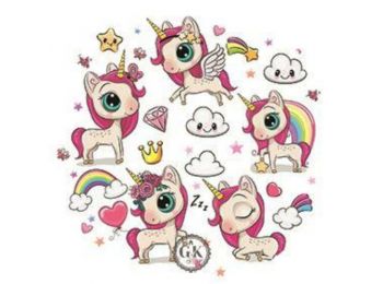 Unikornisok felhők között tortaostya