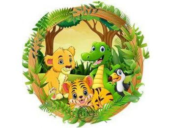 Vadállatok a dzsungelben tortaostya