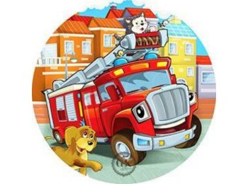 Állatos tűzoltóautó tortaostya