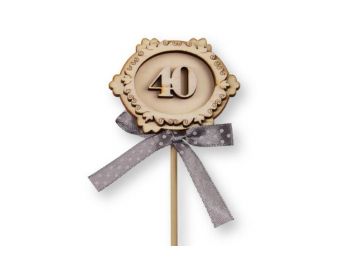 40. szülinapra 2 db masnis tortabeszúró