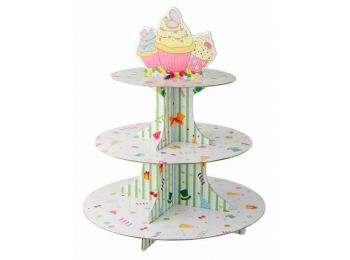 3 szintes Zenker karton muffin állvány
