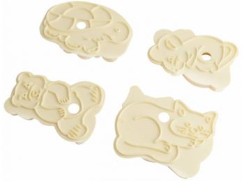 4 részes Zenker állatos sütikiszúró és mintázó kész