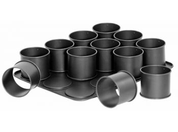 12 adagos Zenker Black Metallic mini tortaforma készlet