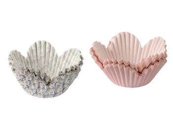 60 db rózsaszín és pávatoll mintás Dr Oetker tulipános