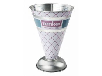 Sokféle beosztással ellátott Zenker fém mérőpohár