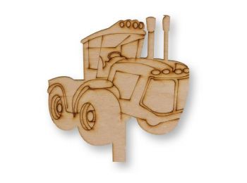 Natúr fa traktor sziluett tortadísz