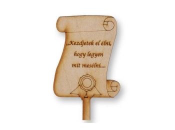 Natúr fa Kezdjetek el élni feliratos ballagási sziluett t