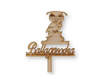 Natúr fa Ballagásodra feliratos könyves baglyos ballagás