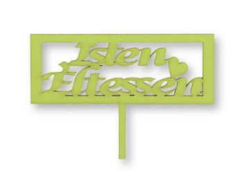 Világoszöld téglalap alakú Isten éltessen feliratos szi