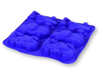 6 adagos versenyautó alakú szilikon muffin sütőforma