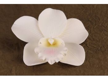 9 db fehér óriás orchidea cukorvirág (nem ehető)