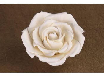 4 db fehér óriás Agata rózsa cukorvirág (nem ehető)