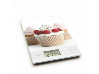Málnás muffin mintás digitális konyhai mérleg