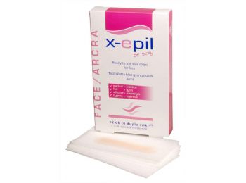 X-Epil használatra kész gyantázócsík arcra + 2 db olajo