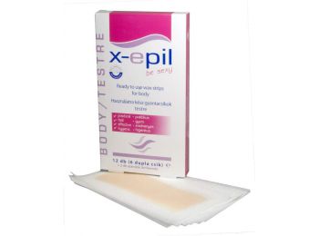 X-Epil használatra kész gyantacsík testre + 2 db törlőkendő XE9202