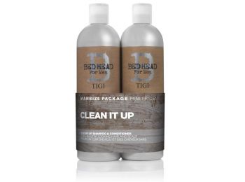Tigi B For Men Clean Up Duo borsmentás sampon+kondicionáló minden napra, 750 ml+750 ml