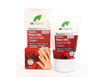 Dr. Organic kéz- és körömápoló krém bio damaszkuszi rózsával, 125 ml