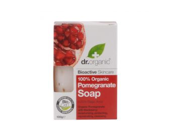Dr. Organic Bio Gránátalma szappan, 100 g
