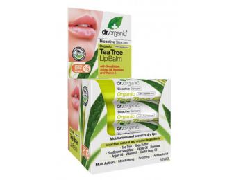 Dr. Organic Bio Teafa ajakbalzsam, 5,7 ml