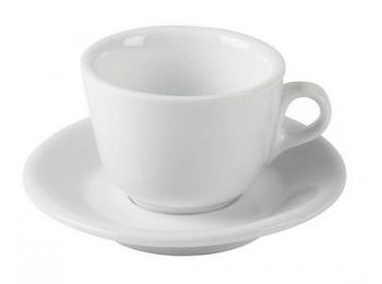 Fehér concept art cappuccinós csésze + alj 160ml