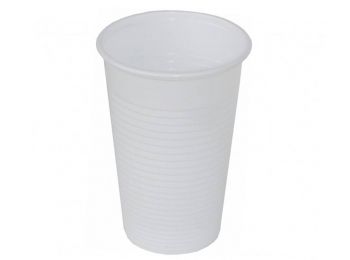 Fehér műanyag pohár 300ml 100db/cs