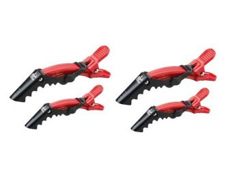 Sibel sárkánycsat fekete-piros, 4 db