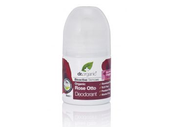 Dr Organic alumíniummentes dezodor bioaktív damaszkuszi rózsaolajjal, 50 ml