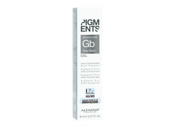 Alfaparf Pigments Metallic Grey Black ultrakoncentrált tiszta pigment, 8 ml